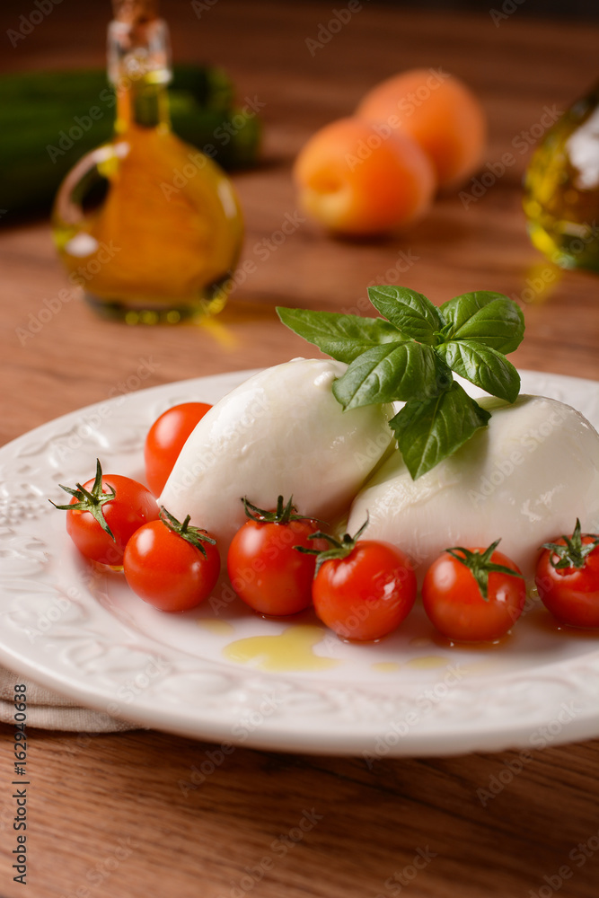 Italian mozzarella and cherry tomato Italian mozzarella and cherry tomato