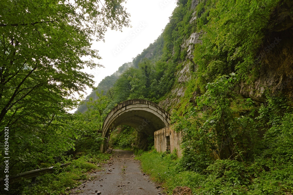 Old abandoned mountain road