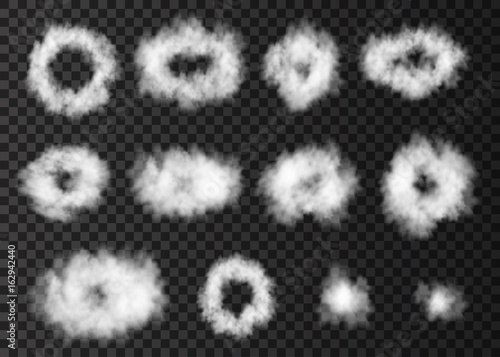 Steam rings from  smoking pipe special effect.