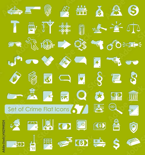 Set of crime icons