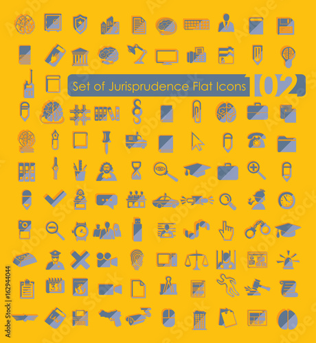 Set of jurisprudence icons
