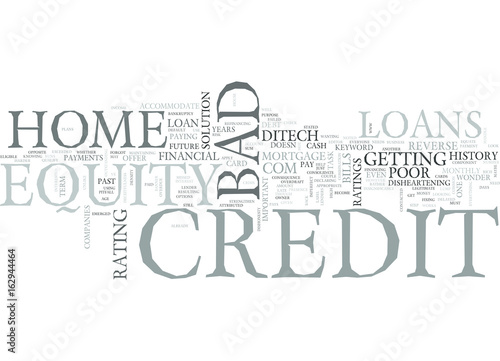 Z HOME EQUITY LOANS BAD CREDIT TEXT WORD CLOUD CONCEPT