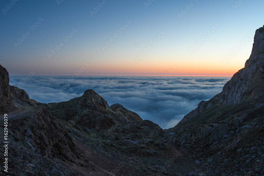 Sea of clouds in Picos de Europa 