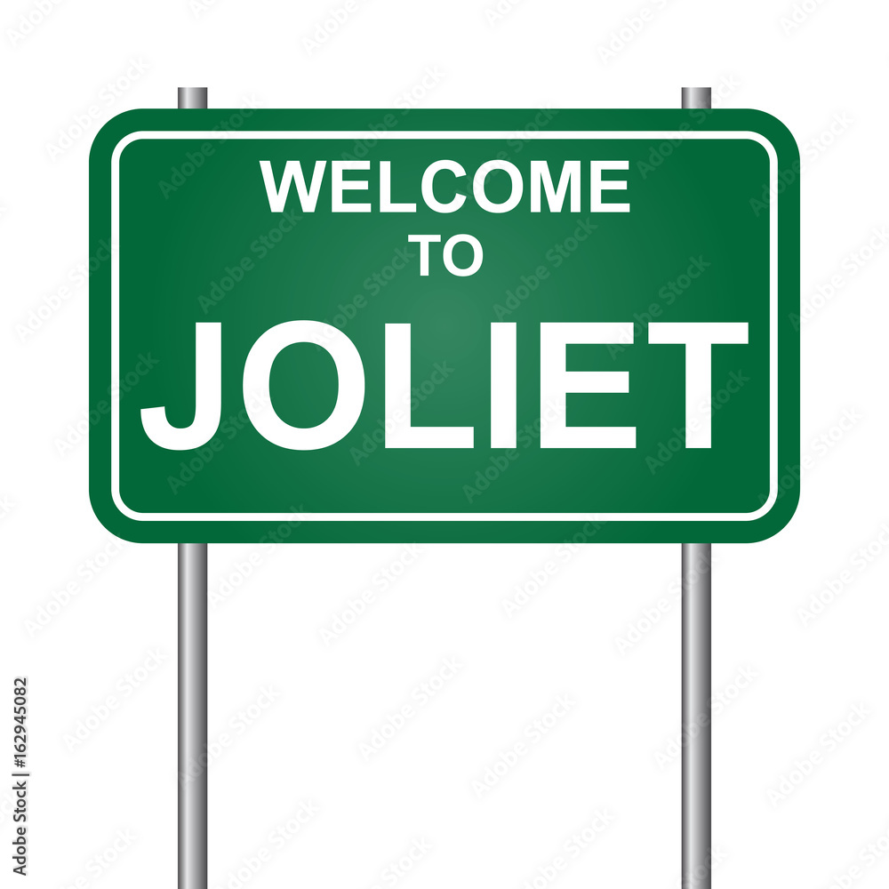 Welcome to Joliet, green signal vector
