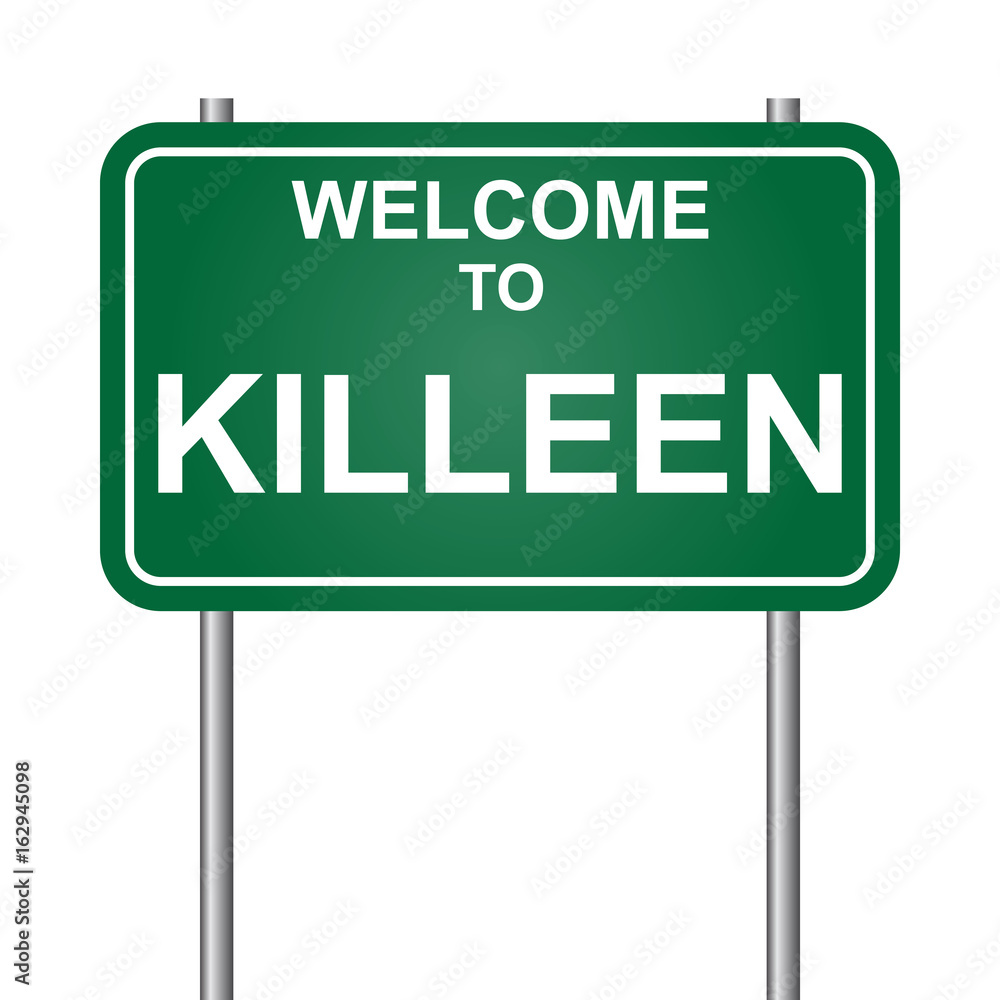 Welcome to Killeen, green signal vector Welcome to Killeen, green signal vector