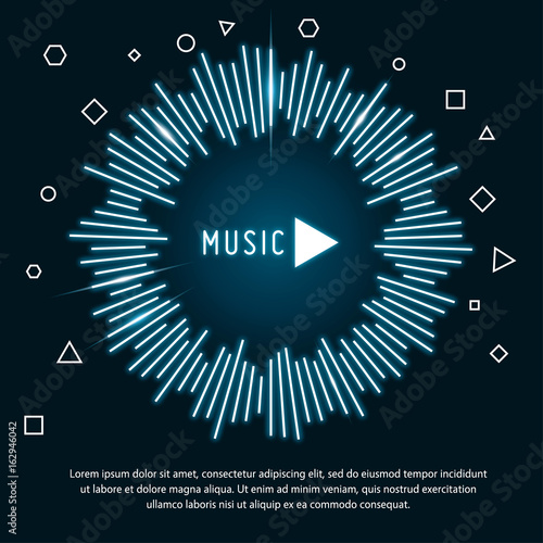 Vector Template, Music Party, Music Festival, Music Sound, Music Poster, Modern Design