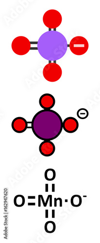 Permanganate anion, chemical structure.