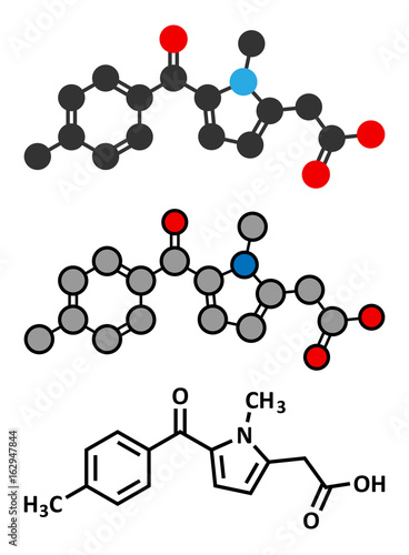 Tolmetin NSAID drug molecule.