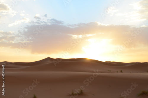 Sand Dunes in sunrise of Sahara Great Desert in High Atlas Mountains  Morocco