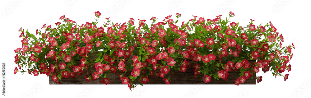 3d rendering of a realistic flower pot isolated on white
