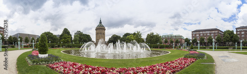 water tower in mannheim germany high definition panorama