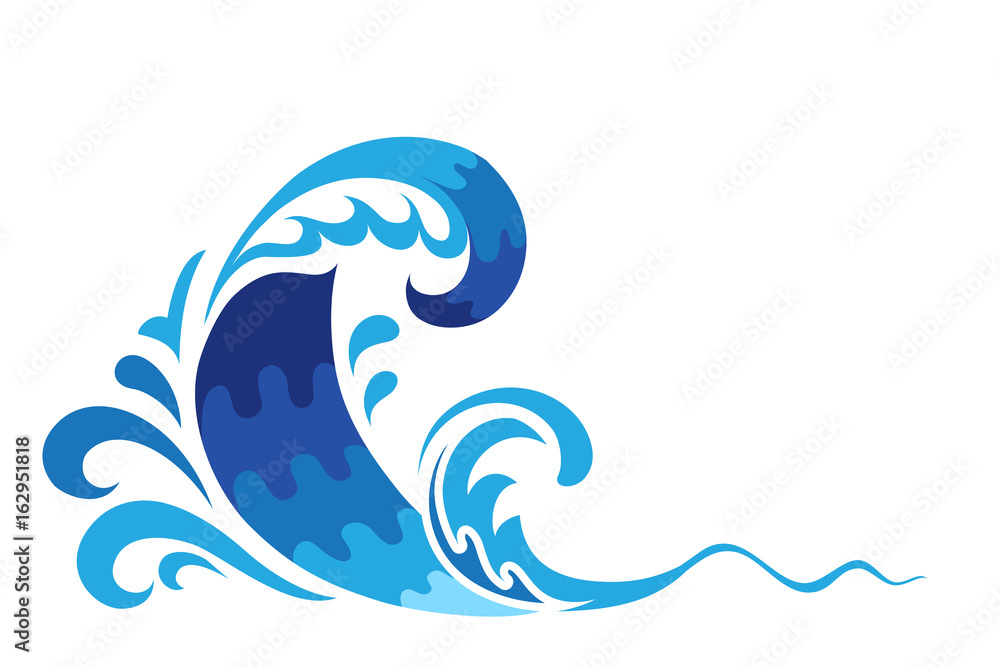 splash sea water cartoon