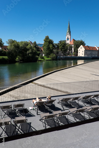 Entspannung an der Iller in Kempten, Allgäu