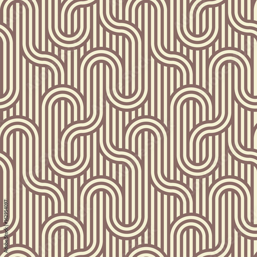 Seamless striped abstract pattern background. Vector.