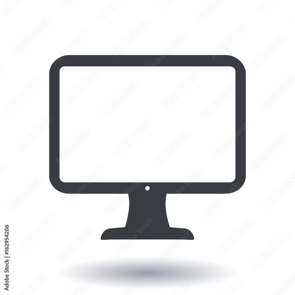 Сomputer display sign icon. Flat design style. Сomputer display sign icon. Flat design style.