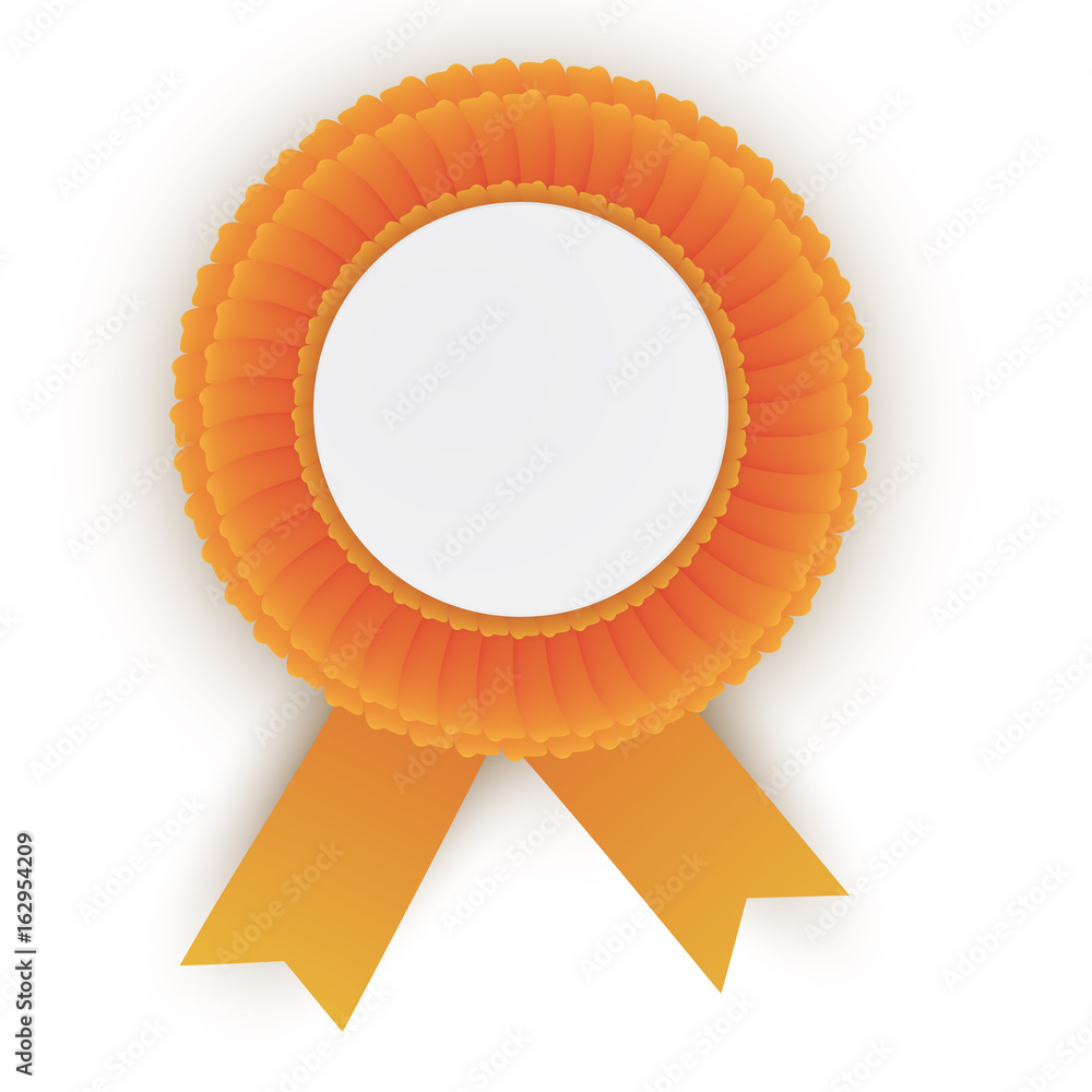 Colorful rosette with empty paper plate Colorful rosette with empty paper plate