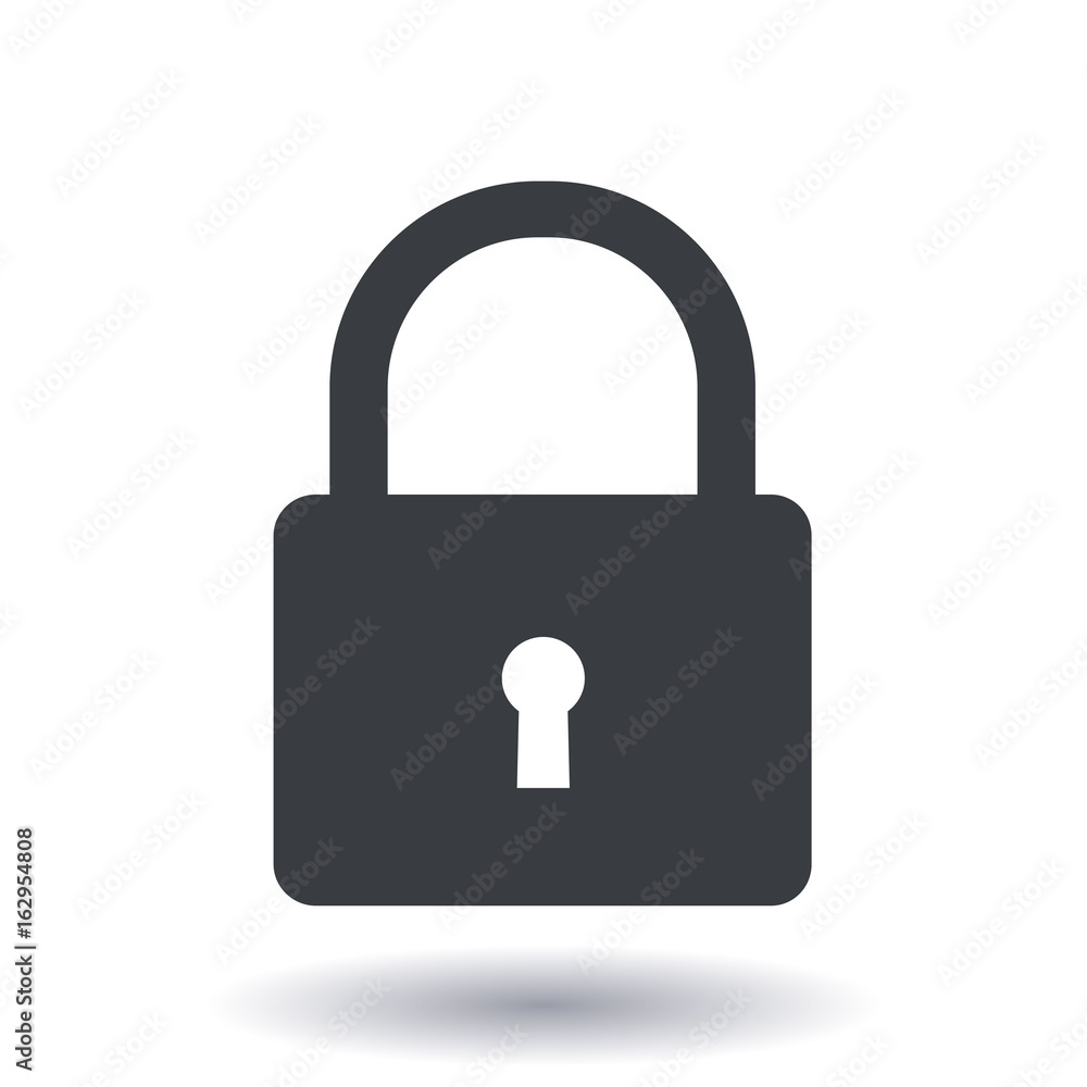 Lock icon. User login or authenticate icon. Flat design style. Lock icon. User login or authenticate icon. Flat design style.