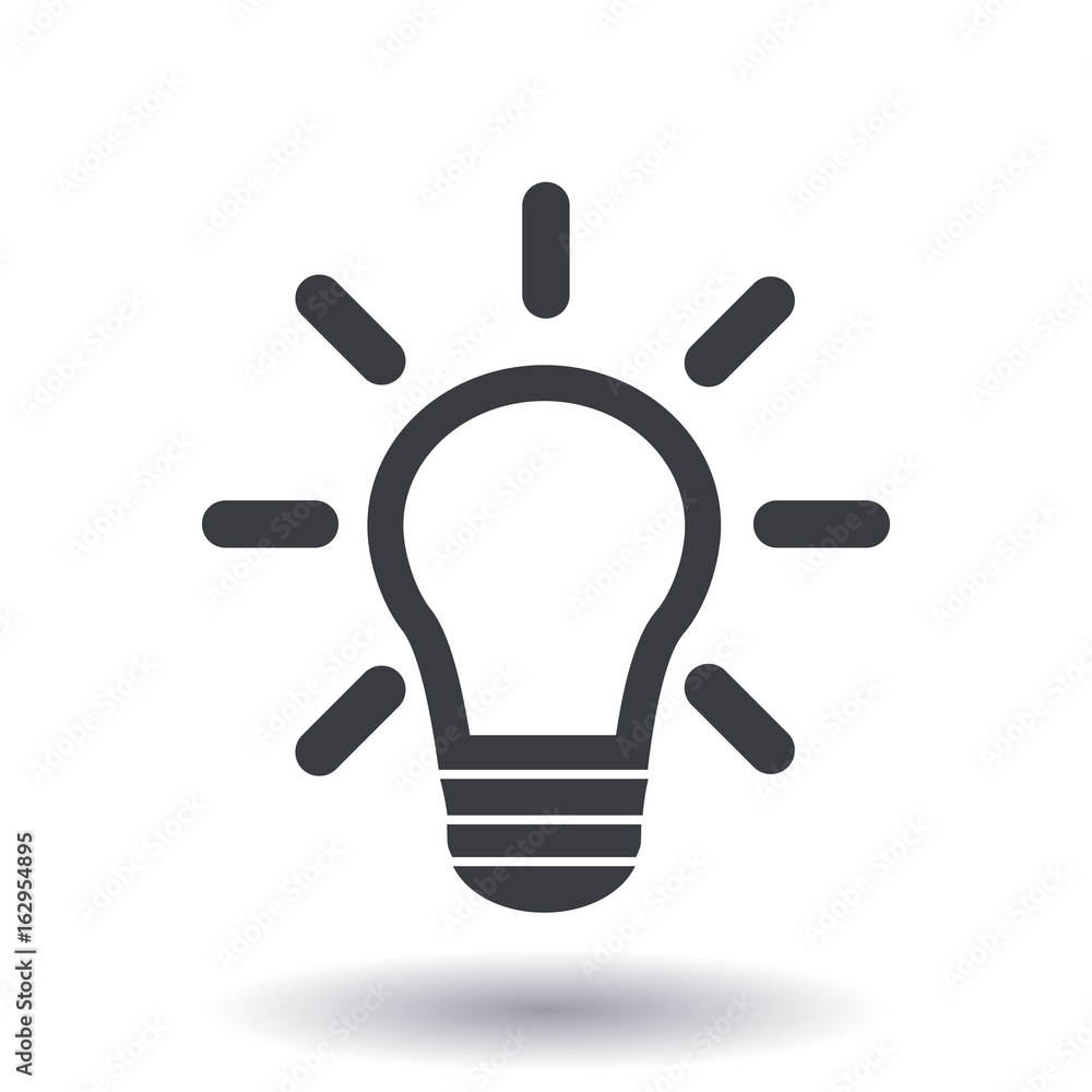 Light lamp sign icon. Idea symbol.Creative thinking and business idea. Light lamp sign icon. Idea symbol.Creative thinking and business idea.