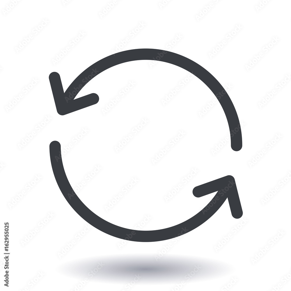 Ciircular arrow sign vector icon. Flat design style. Ciircular arrow sign vector icon. Flat design style.