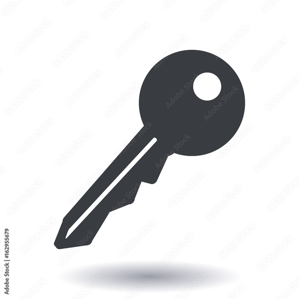 Key icon. Lock symbol. Security sign. Flat design style. Key icon. Lock symbol. Security sign. Flat design style.