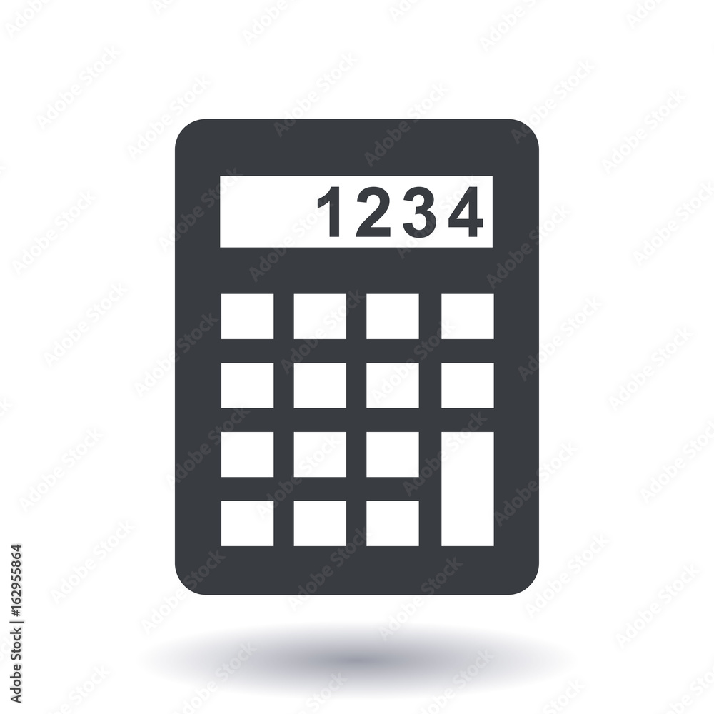 Calculator icon. Calculate the cost price. Flat design style. Calculator icon. Calculate the cost price. Flat design style.