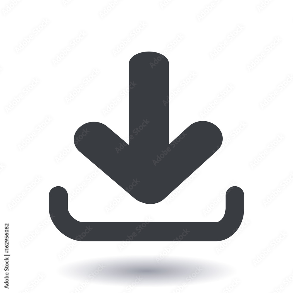 Download icon. Upload button. Flat design style. Download icon. Upload button. Flat design style.