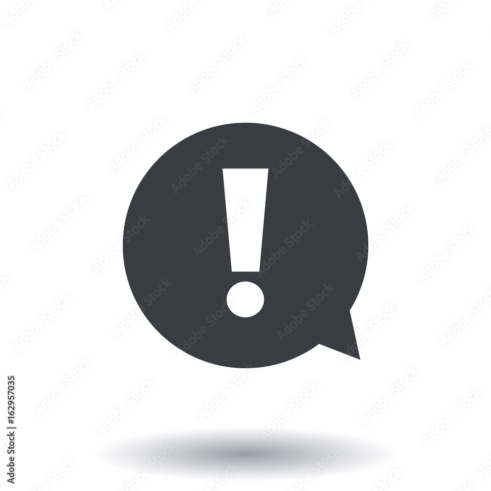 Exclamation mark. Hazard warning symbol. Flat design style. Vector. Exclamation mark. Hazard warning symbol. Flat design style. Vector.