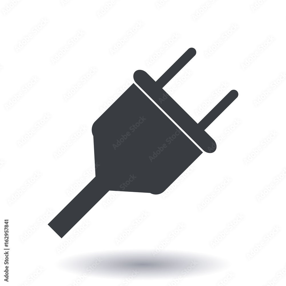 Vector electrical plug symbol. Web flat icon. Vector electrical plug symbol. Web flat icon.