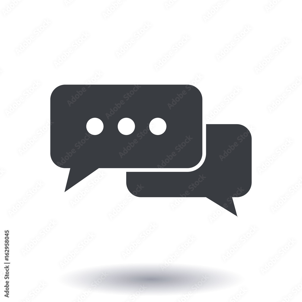 Icon of dialog vector illustration. Flat design style. Icon of dialog vector illustration. Flat design style.