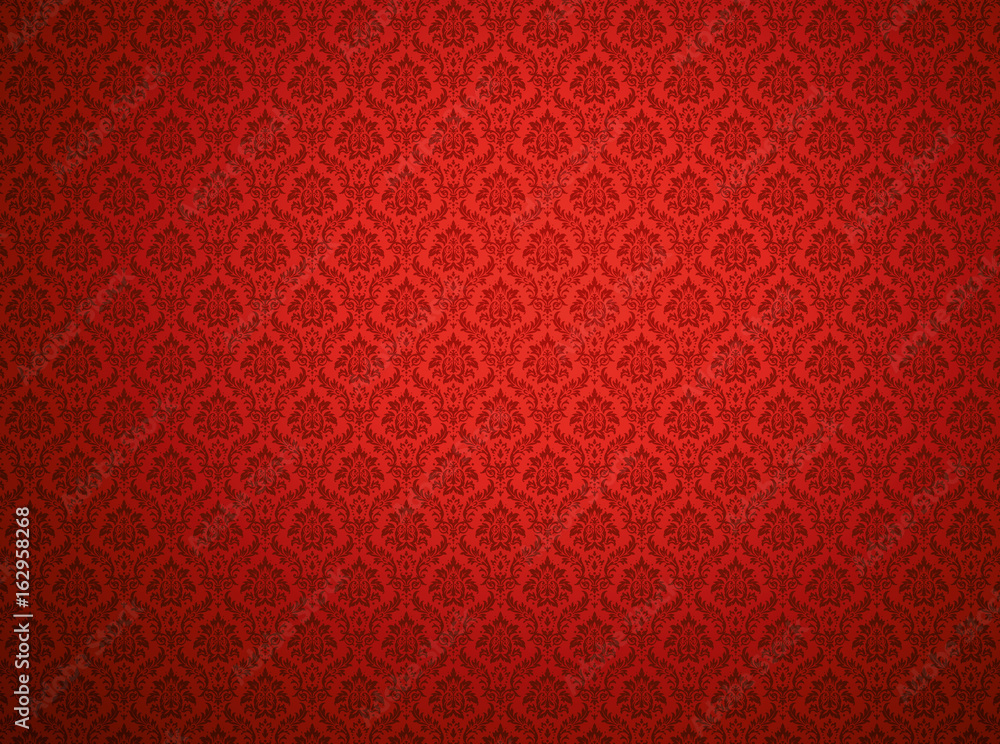 Red damask pattern background Red damask pattern background