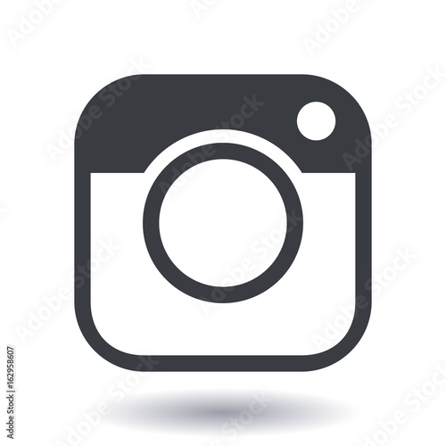 Photo camera icon.Social media sign simbol. Hipster camera. 