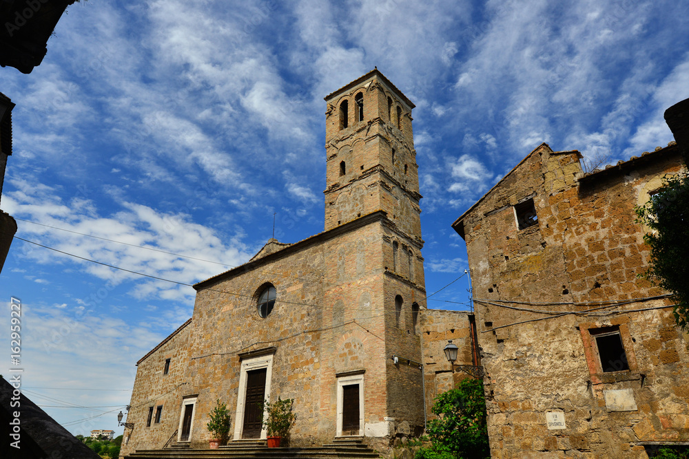 Medieval San Giuliano Church in the ruined city of  Faleria, near Rome