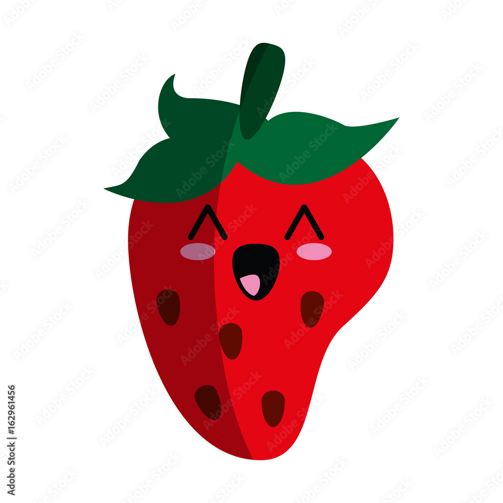 Obraz premium kawaii strawberry icon image