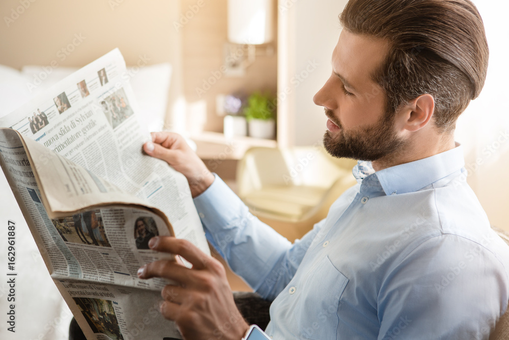 Young man business traveler hotel room accomodation Young man business traveler hotel room accomodation