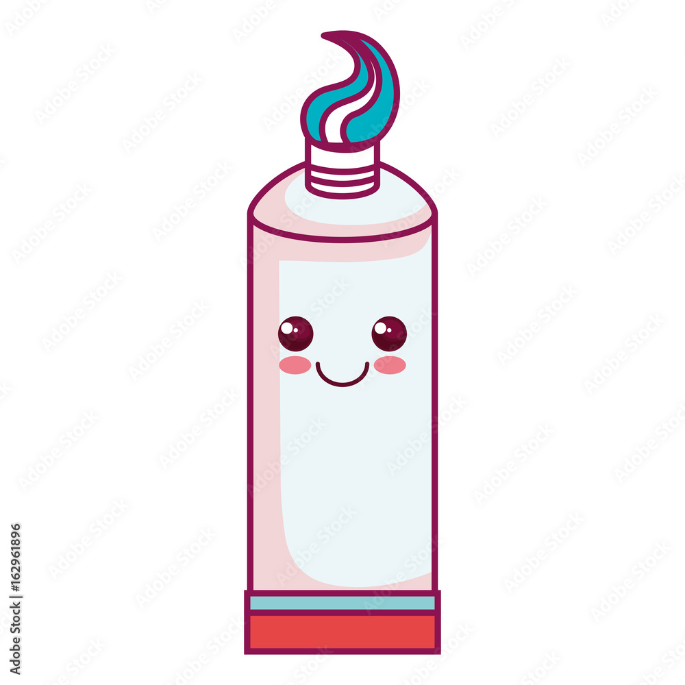 Obraz premium toothpaste dental kawaii character vector illustration design