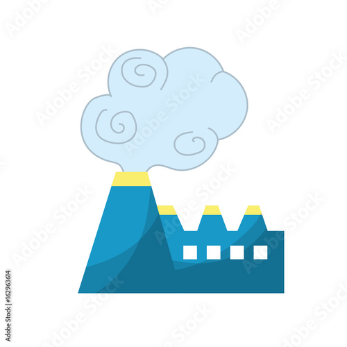 industrial factory pollution with toxic pollution
