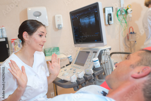 Принти на полотні Radiologist making gesture of ignorance