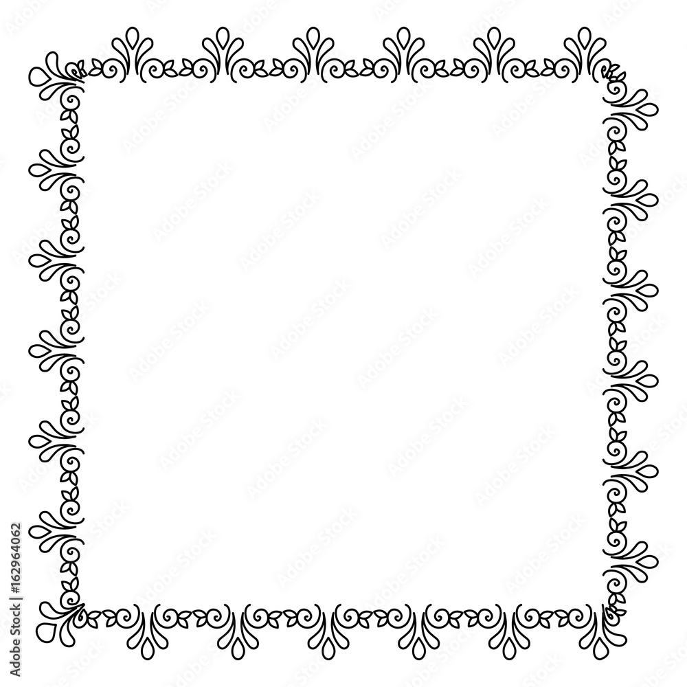 Elegant Victorian style frame vector illustration design Elegant Victorian style frame vector illustration design