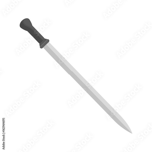 sword icon over white background vector illustration