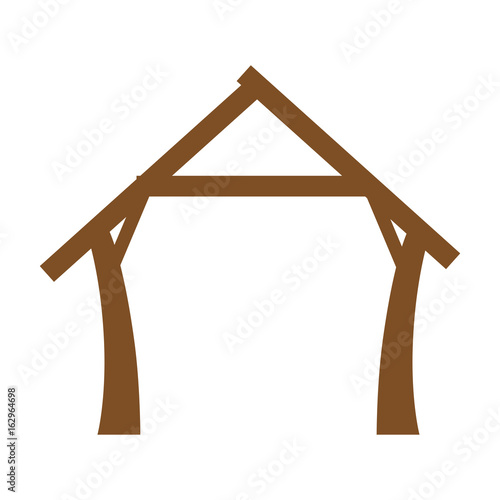 manger house icon over white background vector illustration