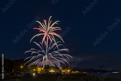 Fireworks in Grafton Illinois along the Illinois riverfront. © scottevers7