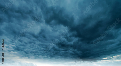 Dramatic rainy sky and dark clouds