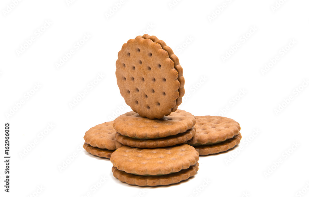 Biscuit round sandwich isolated Biscuit round sandwich isolated