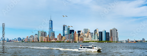 Skyline of Manhattan in New York City  USA