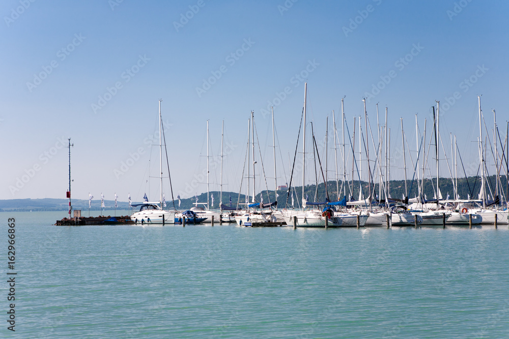 Sailboats at Lake Balaton, Hungary