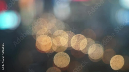 4k defocused city lights bokeh abstract motion background