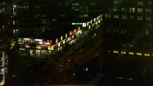 Wallpaper Mural aerial night traffic in an urban city,China. Torontodigital.ca