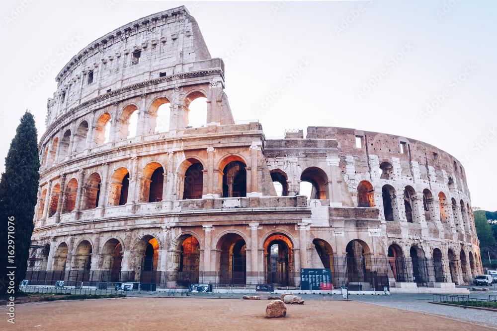 The Colosseum in the morning light. Rome, Italy