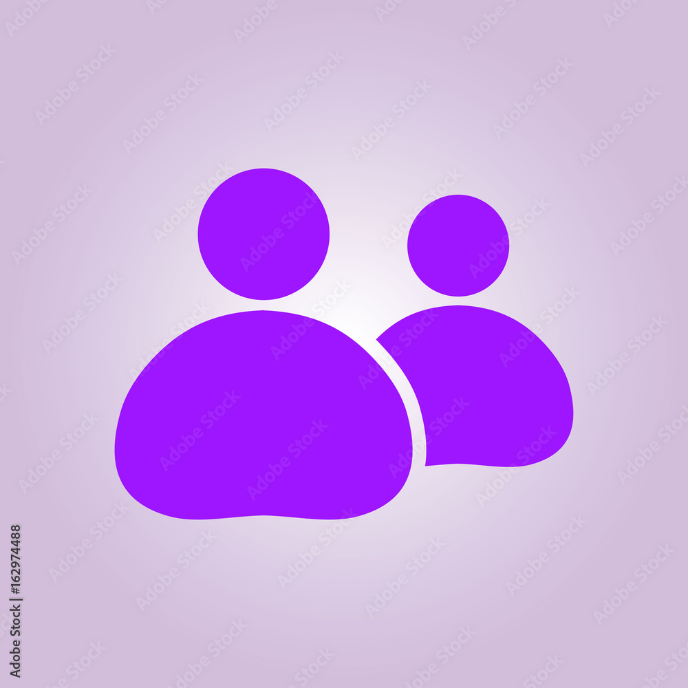 People or social sign icon. The leader and his follower. People or social sign icon. The leader and his follower.