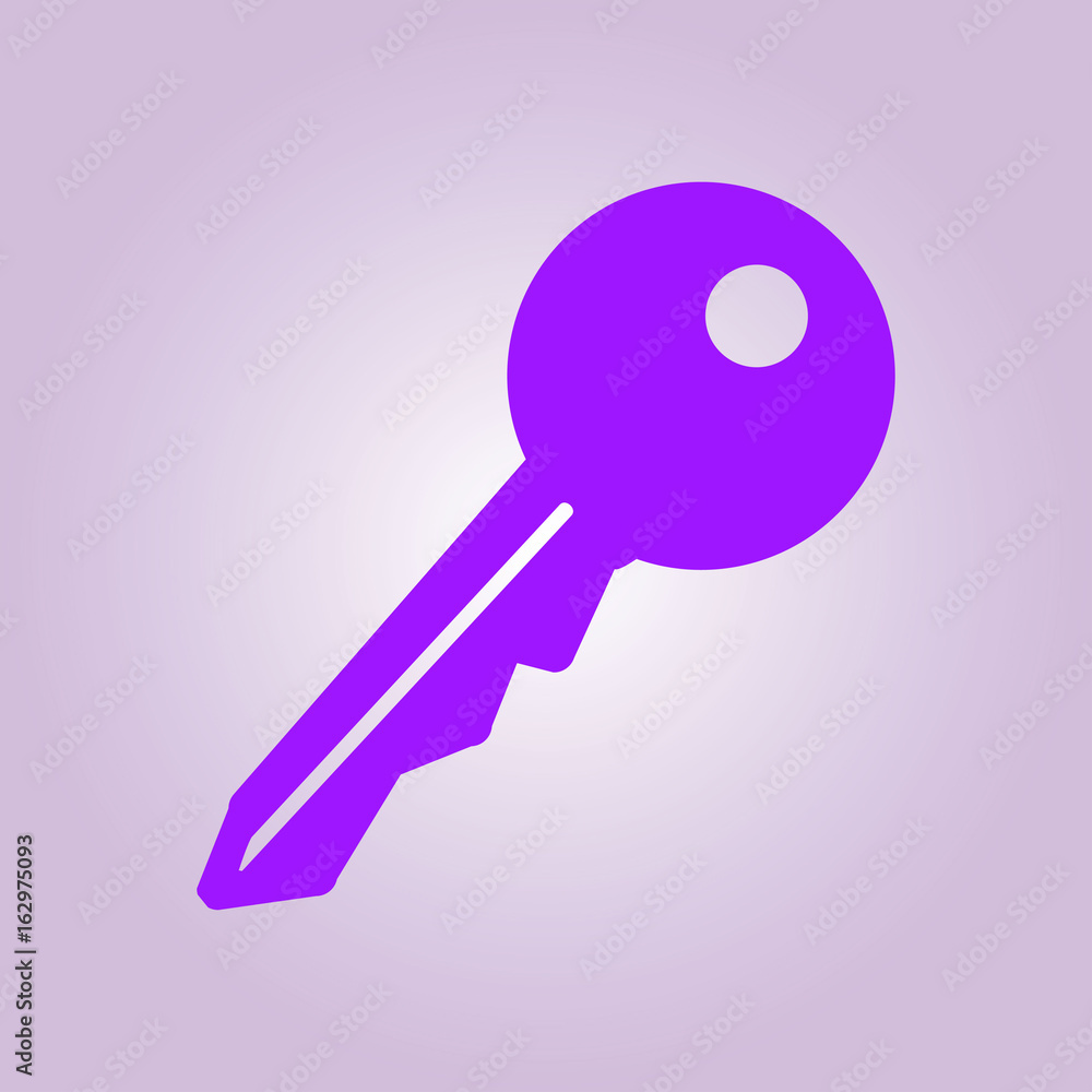Key icon. Lock symbol. Security sign. Flat design style. Key icon. Lock symbol. Security sign. Flat design style.